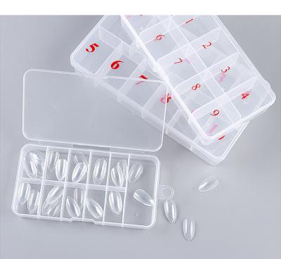 China Convenient 3 DESIGNS empty boxes for nail tips square box for nail art kits nail storage box for sale