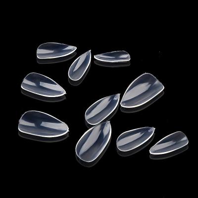 China Meaterial 600Pcs Nail Art Full Cover Almond Nails 10 Sizes Eco-friendly Acrylic Almond Fake Nail Tip Stiletto for sale