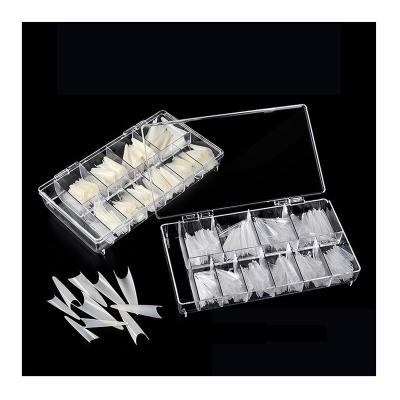 China False Nail Clear 500pcs Box XXL Long French Coffin Tips Acrylic Gel Half Cover Tip Nails Extra Long Stiletto Nail Tips for sale