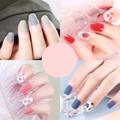 China Colorful Design Artificial Nails Kit With Adhesive Labels False Nails Tips Full Coverage Gradient Acrylic Nail Tips For Salons for sale