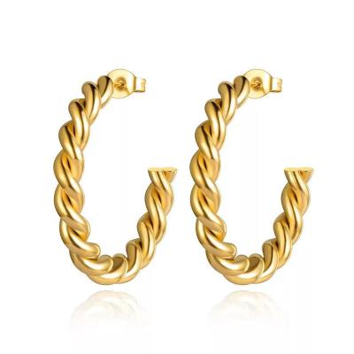 China Wholesale TRENDY good quality 18k gold plated stainless steel fashion earrings for women for sale