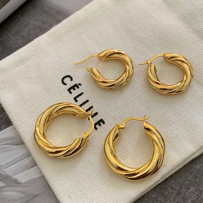 China Wholesale TRENDY good quality 18k gold plated stainless steel fashion women's earring for women for sale