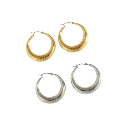 China Wholesale TRENDY good quality 18k gold plated stainless steel fashion stainless steel stud earrings for women for sale