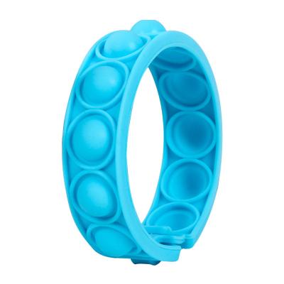 China Silicone Pushing Noise fidged fidgety person Toy Stress Relief Bubble Sensory Wristband Wristband for sale