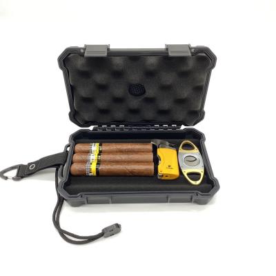 China Good Quality IP68 Cigar Humidor Cigar Travel Case Holder Outdoor Waterproof Plastic Cigar Case for sale