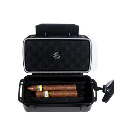 China Custom Waterproof Hard Cigar Humidor Proof/Dustproof/Waterproof Plastic Material Humidor Cigar Travel Box Set With Sponge Endoderm Inside for sale