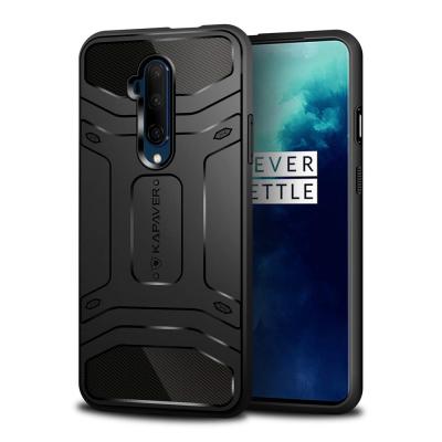 China 2019 KAPAVER TPU For Oneplus 7T Pro Back Cover Shockproof Anti-skid Carbon Fiber Case Protective Sleeve for sale