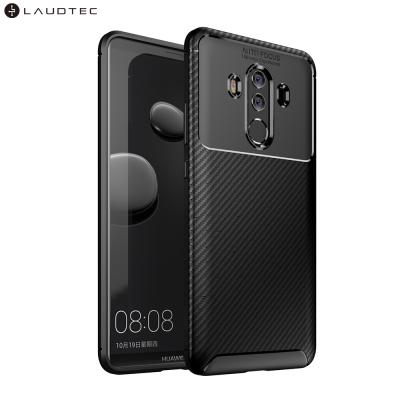 China New Laudtec Carbon Fiber Lightweight Silicone Tpu Back Phone Cover Case For Huawei Mate 10 Pro for sale