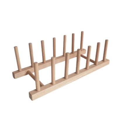 China Stocked Hot Sale Kitchen Utensils Tools Dish Wooden Storage Racks Plate Racks Dish Drying Rack For Kitchen for sale