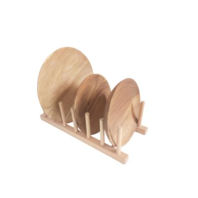 China Stocked Customized Eco Friendly Bamboo Wooden Dish Drying Rack Dish Rack Rack For Dish Bowl Cup for sale