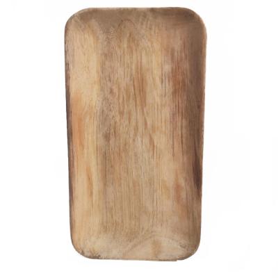 China Wholesale Wooden Serving Dishes Rectangle Food Dinner Home Restaurant Stocked Wooden Dishes For Food for sale