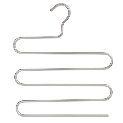 China Household Flat Wholesale Factory Items Aluminum Multi Bar Scarf Hanger for sale