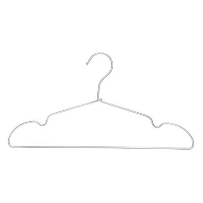 China Modern hanger for cloth storage simple design coat hanger high quality lightweight aluminum coat hanger for sale