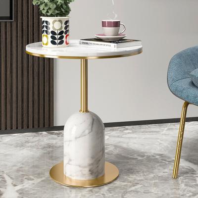 China (Other) Modern Lightweight Luxury Living Room Adjustable Sofa Side Table Stone Dish Corner Table Coffee Table for sale