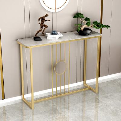 China Modern Stone Plate Console Tables Shelf Corridor Side Long Narrow Stone Plate Console Tables for sale