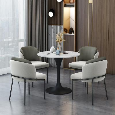 China Nordic Dining Chairs Fabric Modern Hotel Lobby Banquet Leather Dining Table Modern Restaurant Chairs Fabric Side Chair for sale