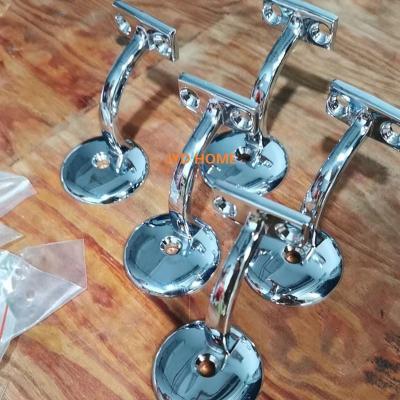 China LD Traditional Metal Chrome Plated Round Rail Bracket Base For Wooden Stair Railings (HB-601) for sale