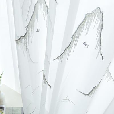 China Wholesale Printed Blackout Factory Pattern Window Curtain Grommet Voile Fabric Sheer Curtains for sale