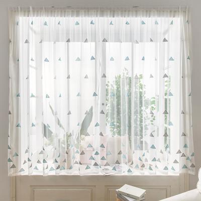 China Factory direct sale modern nordic modern polyester embroidered sheer fabric curtains for sale