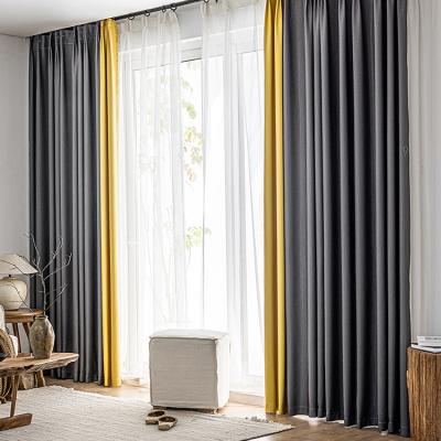 China Blackout Vandy House Ready To Ship Hot Selling Privacy Protection Textile Noise Dampening Home Grommet Linen Curtains For Living Room for sale