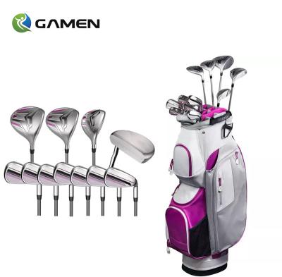 China Wholesale OEM Outdoor Brand Name Women's Activity GAMEN Golf Clubs Set Putter Iron Forged Custom Inexpensive Beginner G425 Ladies Pink Golf Clubs for sale