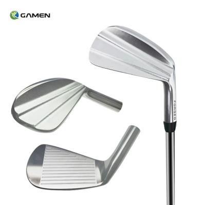 China Golf Event GAMEN Low Center Gravity Golf Iron Black Golf Iron Heads Shaft Silver Steel Golf Irons Set Men Club Irons for sale