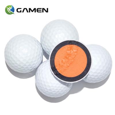 China Professional Custom Soft Single Sport Golf Game GAMEN OEM Tournament Dozen Colored Durable Surlyn Dark Black 3 Layer Golf Ball for sale