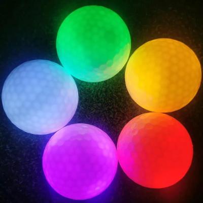 China Golf Game GAMEN OEM Logo Custom Package Flashing Light Up Bright Night Light Activated No Timer Park 2pc Electronic Led Golf Ball for sale