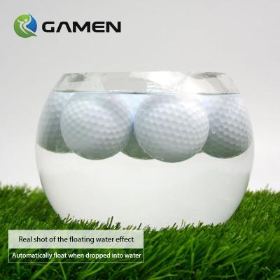 China Golf Play Colorful Empty GAMEN Outdoor Sports Logo Training Customized Practice 2 Layer Floater Water Lake Floating Golf Balls for sale