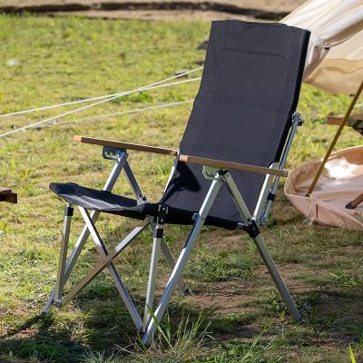 China AMOYCN Easy-carry Outdoor Portable Wooden Factory Double Folding Set Foldable Reclining Aluminum Camping Beach Chair for sale