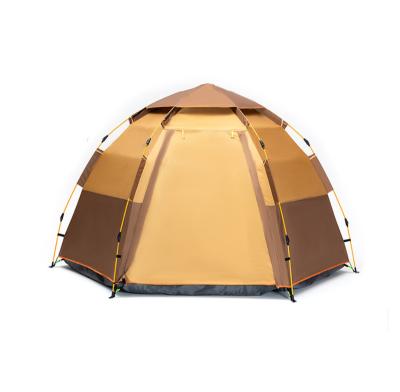 China Diamond Ground Nail AMOYCN Large Winter Large Family Hexagonal Inflatable Roof Top Full Automatic Hexagonal Tent Camping Double Outdoor Waterproof for sale