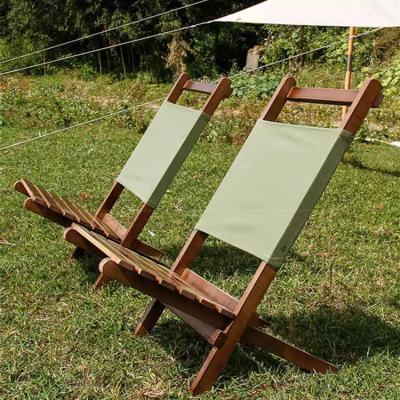 China AMOYCN Factory Direct Sale Modern Outdoor Camping Beach Beech Small Wooden Folding Chair for sale