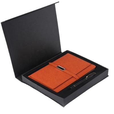 China 2022 Product Logo Hardcover Book New Arrivals Low MOQ Leather Planner High-end Custom Promotional Gift Diary With Pen Notebook Gift Set for sale