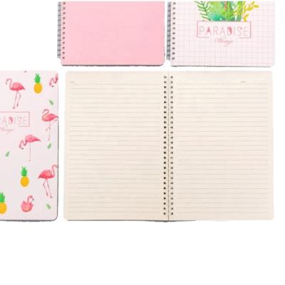 China Bulk Spiral Competitive Price School Students Open Cover A5 Paper Planner Printing Spiral Notebook Custom Stationery Supplies for sale