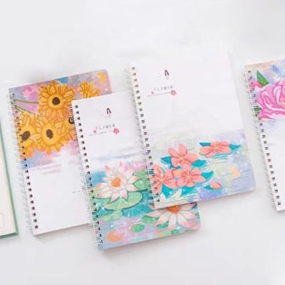 China Spiral Tending 2022 Promotional Cheap Custom Rolled Up School Supplies Planner Journals Bulk A5 Paper Softcover Spiral Notebook for sale