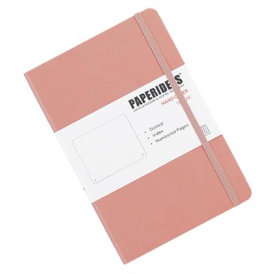 China Hottest Products Hardcover Book 2022 Cheap Promotional Faux Leather Pink Gratitude Ideas Journals For Women Dotted Notebook With Custom Logo for sale