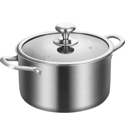 China Sustainable Food Grade Cookware Sets Compound Stainless Steel Pics 3 Kitchen Cooking Pot Set Cookware Set for sale