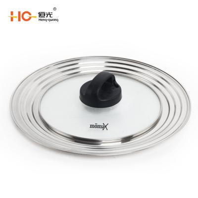 China Sustainable Adjustable Stainless Steel Pot Lid Glass Cooking Pot Lids for sale