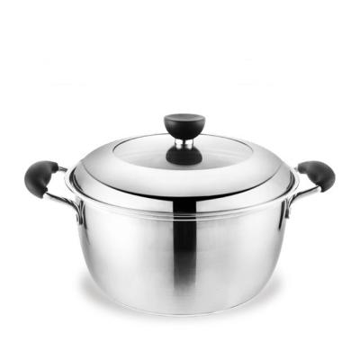 China Sustainable Stainless Steel Cookware Soup Pot Stock Pot America Style for sale