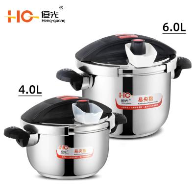 China Sustainable Kitchen Non-Stick High Pressure Cooker Press Style 304 Stainless for sale