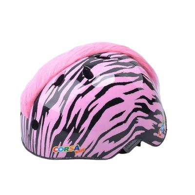 China Sports Goods Free Size Safety Riding Bike Kids Helmets Cartoon Design Helmet For Children for sale