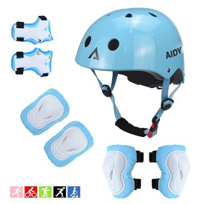 China Children sports protective gear helmet+knee pad+elbow pad+leg protective gear guard for 5-12 years old boy girls for sale