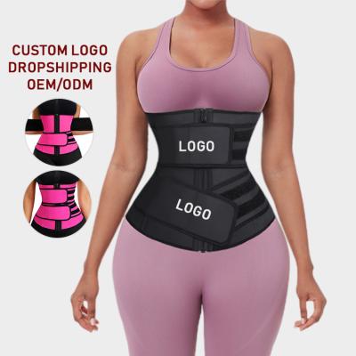 China Breathable Top Selling Custom Belts Back Support Latex Waist Trainer Adjustable Weight Loss Waist Trimmer Belt Workout for sale