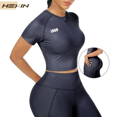 China HEXIN Breathable Top Selling 2 Piece Sports Fitness Women Yoga Mat Sport Wear Yoga Set Sets for sale