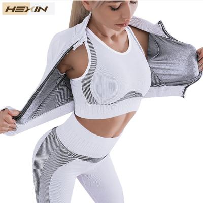 China HEXIN High Waist Fitness Customized Breathable Wholesale Yoga Diet Suit Wear Gym Fitness Sets for sale