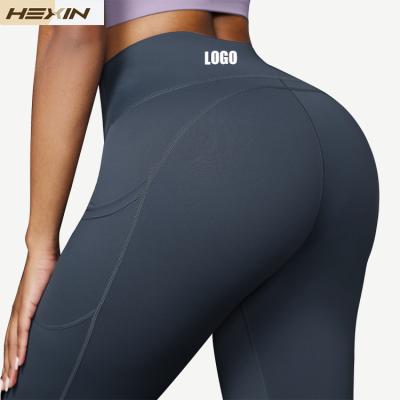 China HEXIN Workouted Customs Duty High Waist Enhancer Gaiters Breathable Butt Lift Fitness Yoga Gaiters! crack! for sale