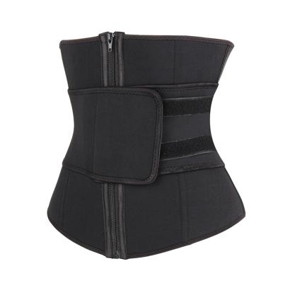 China Hot Antibacterial Zipper Custom Logo Slim Abdominal Belt High Compression Private Label Waist Trainer for sale