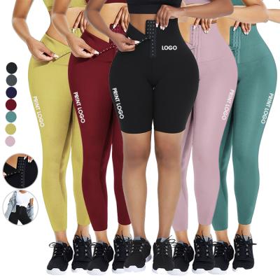 China 2021 High Quality Butt Lifter Waist Trainer Corset Leggings Breathable Yoga High Compression Gaiters for sale