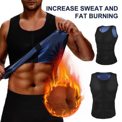 China Front Men Black Cross Fitness Zipper Belly Compression Tight Gym Breathable Wholesale Slimming Waist Trainer for sale