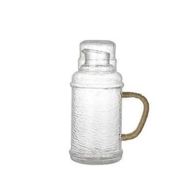 China Viable Factory Wholesale High Borosilicate Iced Tea Glass Pitcher Glass Drinking Water Jug for sale